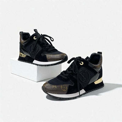 ルイヴィトン LOUIS VUITTON ランアウェイライン モノグラム スニーカー 靴 シューズ レザー パテント スエード ブラック ブラウン インヒール