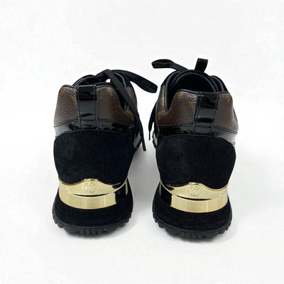 ルイヴィトン LOUIS VUITTON ランアウェイライン モノグラム スニーカー 靴 シューズ レザー パテント スエード ブラック ブラウン インヒール