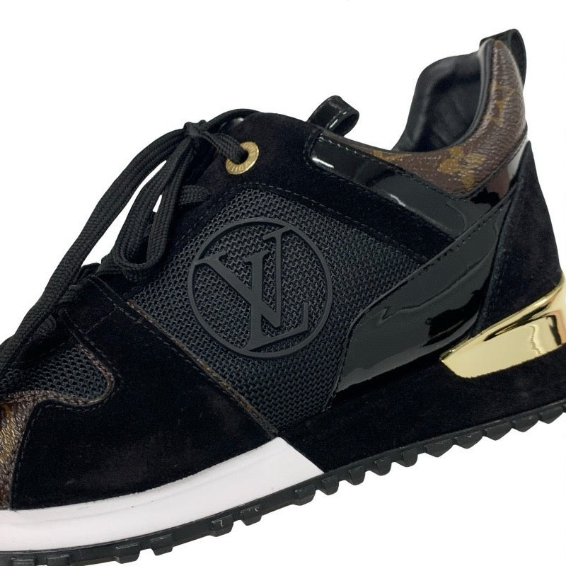 ルイヴィトン LOUIS VUITTON ランアウェイライン モノグラム スニーカー 靴 シューズ レザー パテント スエード ブラック ブラウン インヒール