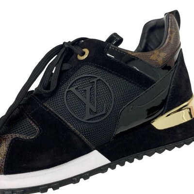 ルイヴィトン LOUIS VUITTON ランアウェイライン モノグラム スニーカー 靴 シューズ レザー パテント スエード ブラック ブラウン インヒール