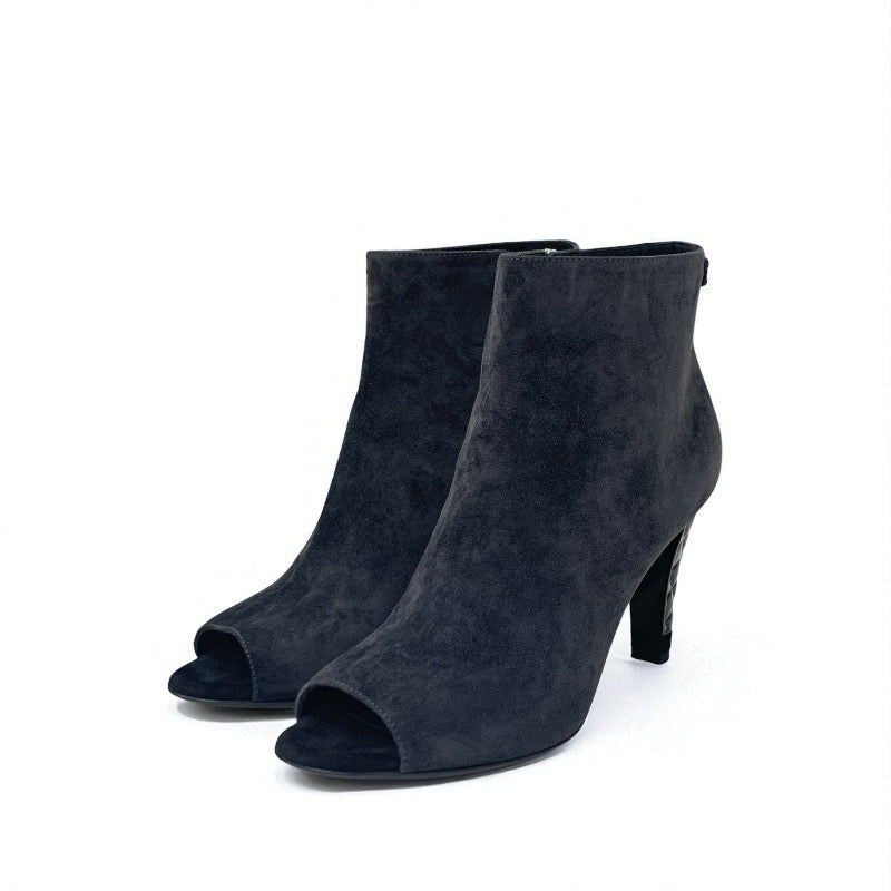 シャネル CHANEL ブーツ ショートブーツ 靴 シューズ スエード グレー