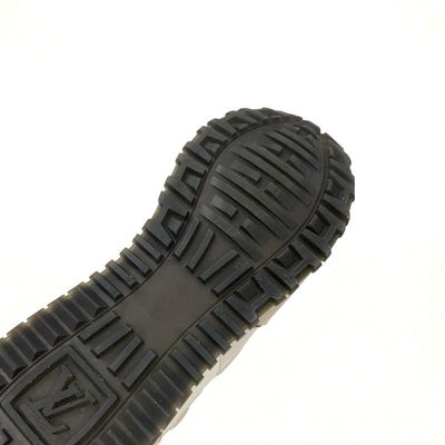 ルイヴィトン LOUIS VUITTON ランアウェイライン モノグラム スニーカー 靴 シューズ レザー ファブリック スエード アイボリー ホワイト ブラウン メッシュ インヒール