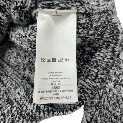 ルイヴィトン LOUIS VUITTON トップス ウール ブラック ホワイト ゴールド ニット LVサークルロゴ チェーン タートルネック