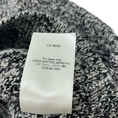 ルイヴィトン LOUIS VUITTON トップス ウール ブラック ホワイト ゴールド ニット LVサークルロゴ チェーン タートルネック