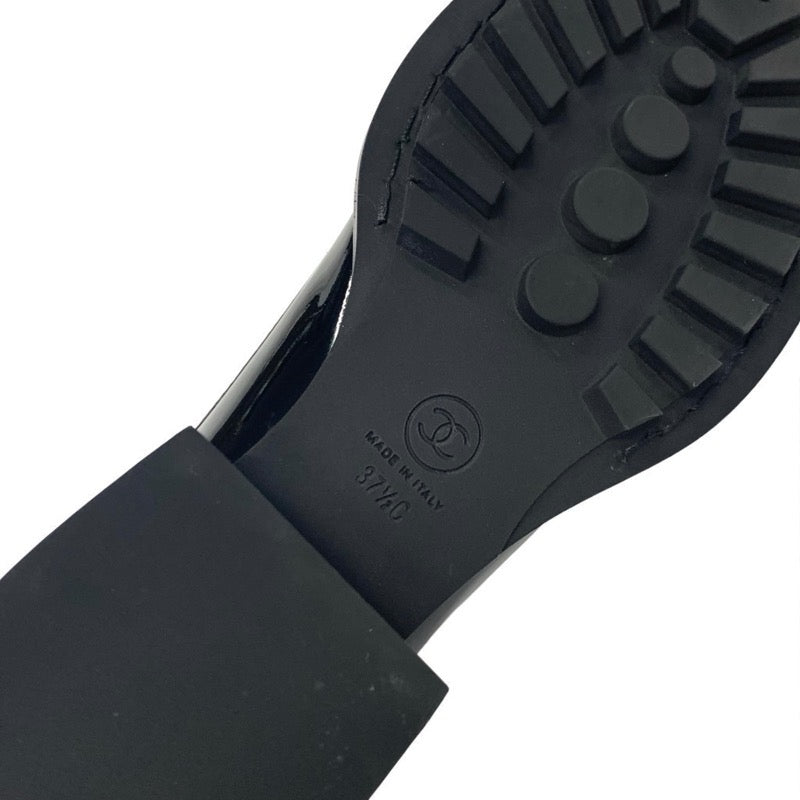 シャネル CHANEL ローファー 革靴 靴 シューズ パテント ブラック 黒 ココマーク