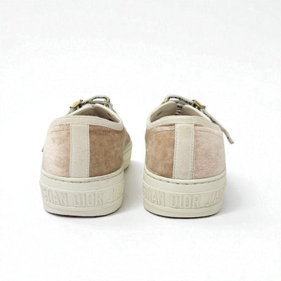 クリスチャンディオール CHRISTIAN DIOR WALK'N'DIOR スニーカー 靴 シューズ ベロア ピンク ホワイト ロゴ