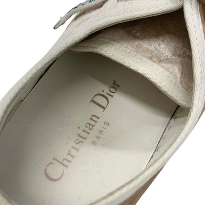 クリスチャンディオール CHRISTIAN DIOR WALK'N'DIOR スニーカー 靴 シューズ ベロア ピンク ホワイト ロゴ