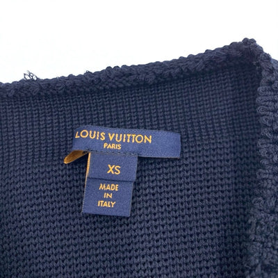 ルイヴィトン LOUIS VUITTON ボトムス ウール ブラック ホワイト ベージュ スカート ロゴ ニット アシンメトリー ミドル