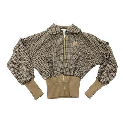 パトゥ PATOU アウター ウール ベージュ ブラック ボンバージャケット ブルゾン ダブルジップ