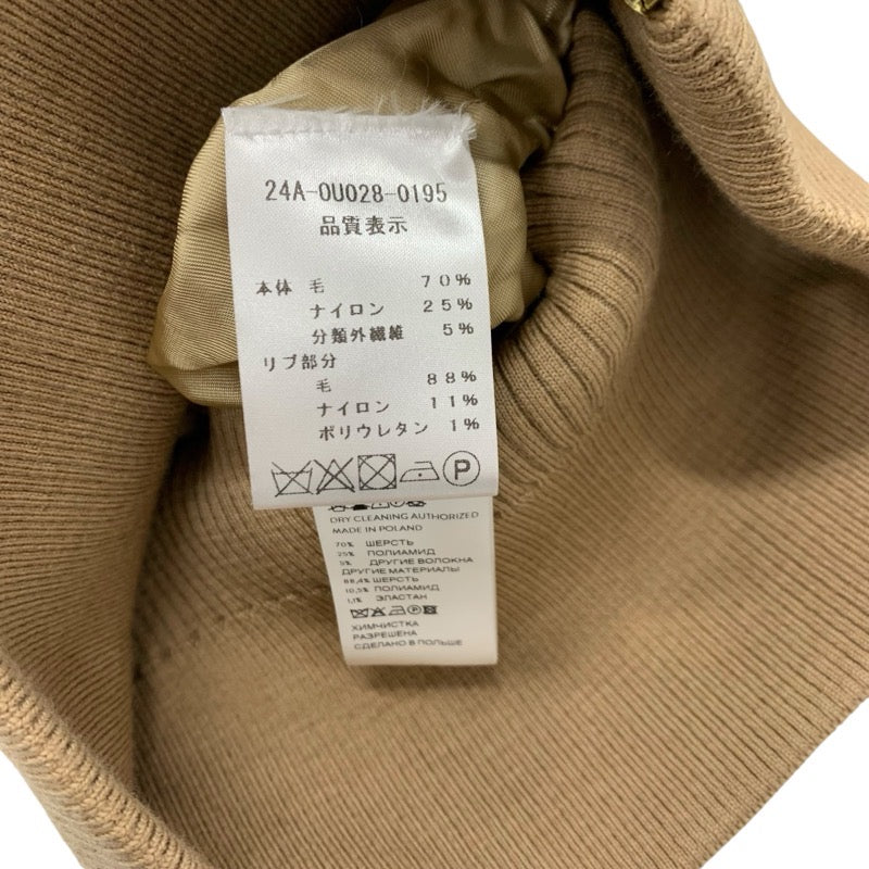 パトゥ PATOU アウター ウール ベージュ ブラック ボンバージャケット ブルゾン ダブルジップ