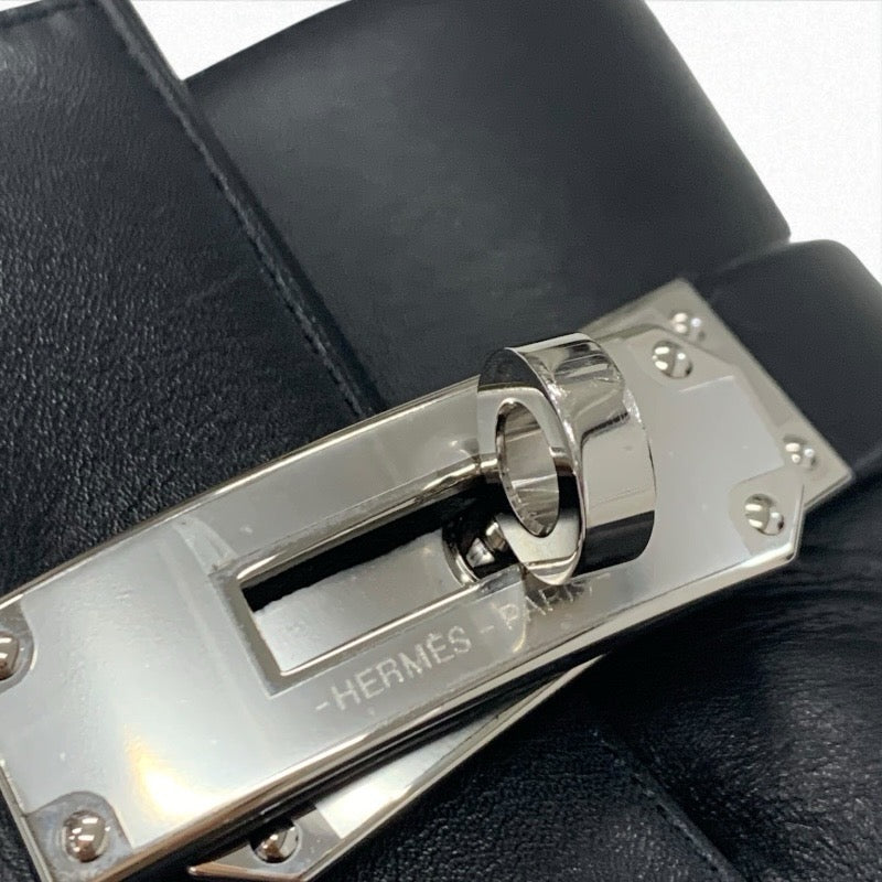 エルメス HERMES サンジェルマン ブーツ ショートブーツ 靴 シューズ レザー ブラック 黒 シルバー ケリー金具