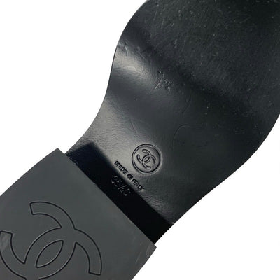 シャネル CHANEL ローファー 革靴 靴 シューズ パテント ファブリック ホワイト ブラック ココマーク レースアップシューズ