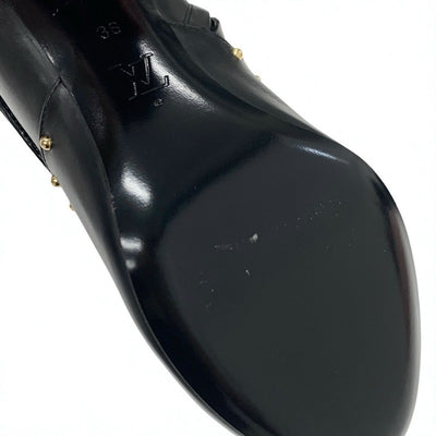 ルイヴィトン LOUIS VUITTON シルエットライン モノグラム ブーツ ショートブーツ 靴 シューズ レザー ブラック ブラウン アンクルブーツ LVロゴ ベルト スタッズ