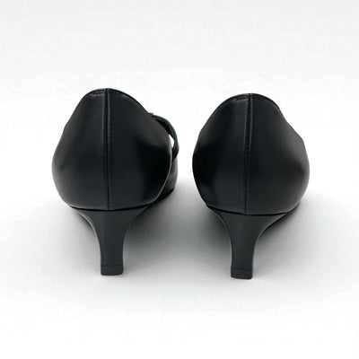 エルメス HERMES キアラ40 パンプス 靴 シューズ レザー ブラック 黒 シルバー ケリー金具