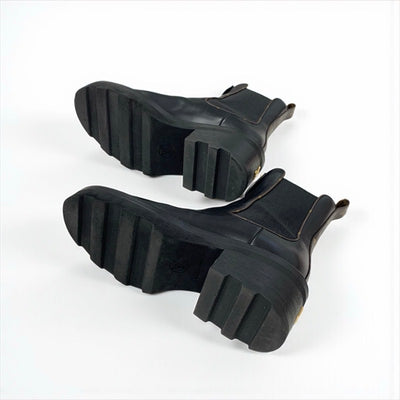 ルイヴィトン LOUIS VUITTON ボブールライン ブーツ ショートブーツ 靴 シューズ レザー ブラック ブラウン LVロゴ モノグラム アンクルブーツ