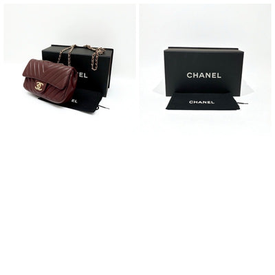 シャネル CHANEL バッグ ショルダーバッグ ラムスキン バーガンディ ゴールド マトラッセ ターンロック ココマーク シングルフラップ ダブルチェーン