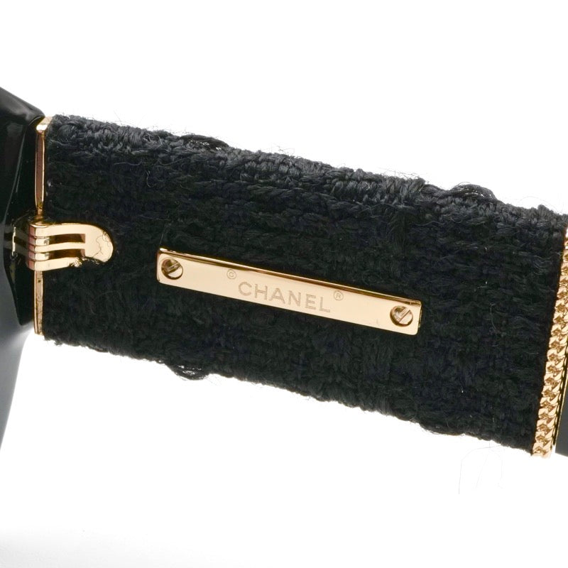 シャネル CHANEL サングラス ブラック ゴールド ココマーク ツイード