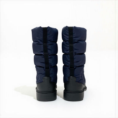 シャネル CHANEL ブーツ ロングブーツ 靴 シューズ ナイロン ネイビー ブラック ココマーク スノーブーツ ミディアムブーツ