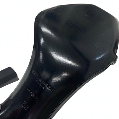 サンローラン SAINT LAURENT オピウム サンダル 靴 シューズ パテント ブラック 黒 YSLロゴヒール ストラップ