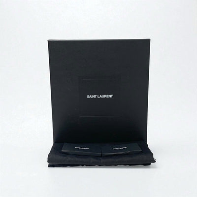 サンローラン SAINT LAURENT オピウム サンダル 靴 シューズ パテント ブラック 黒 YSLロゴヒール ストラップ