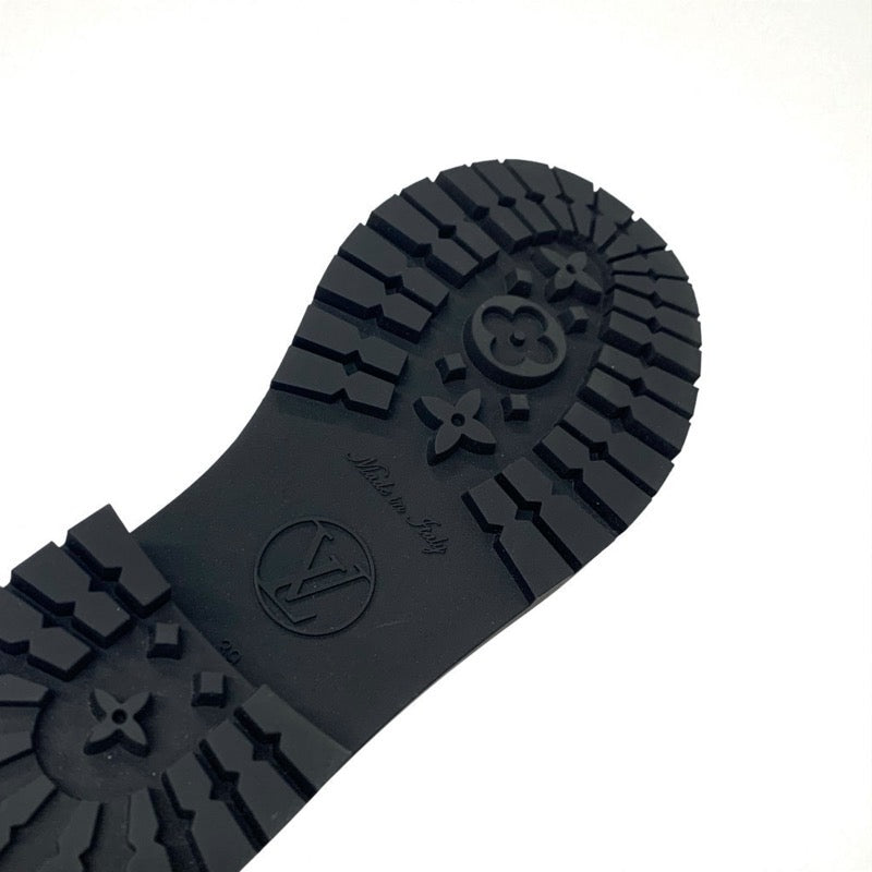 ルイヴィトン LOUIS VUITTON ドロップスライン モノグラム ブーツ ショートブーツ 靴 シューズ ラバー ブラック 黒 ミドル レインブーツ