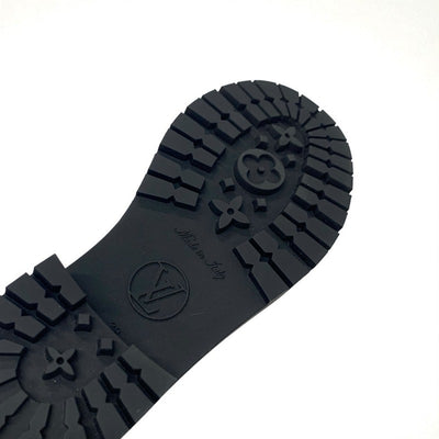 ルイヴィトン LOUIS VUITTON ドロップスライン モノグラム ブーツ ショートブーツ 靴 シューズ ラバー ブラック 黒 ミドル レインブーツ