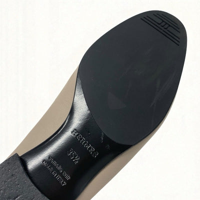 エルメス HERMES ロワイヤル ローファー 革靴 靴 シューズ レザー ベージュ グレー モカシン フラットシューズ H金具 フリンジ