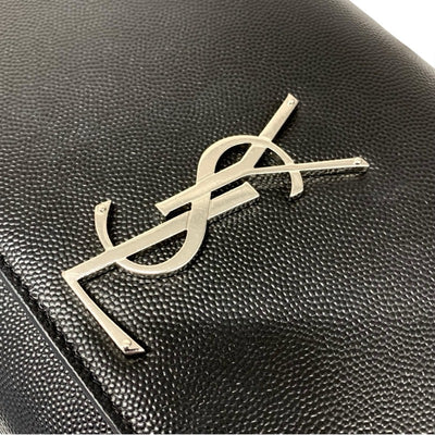 サンローラン SAINT LAURENT バッグ ショルダーバッグ ブラック シルバー ケイト ミディアム レザー YSLロゴ金具 チェーン
