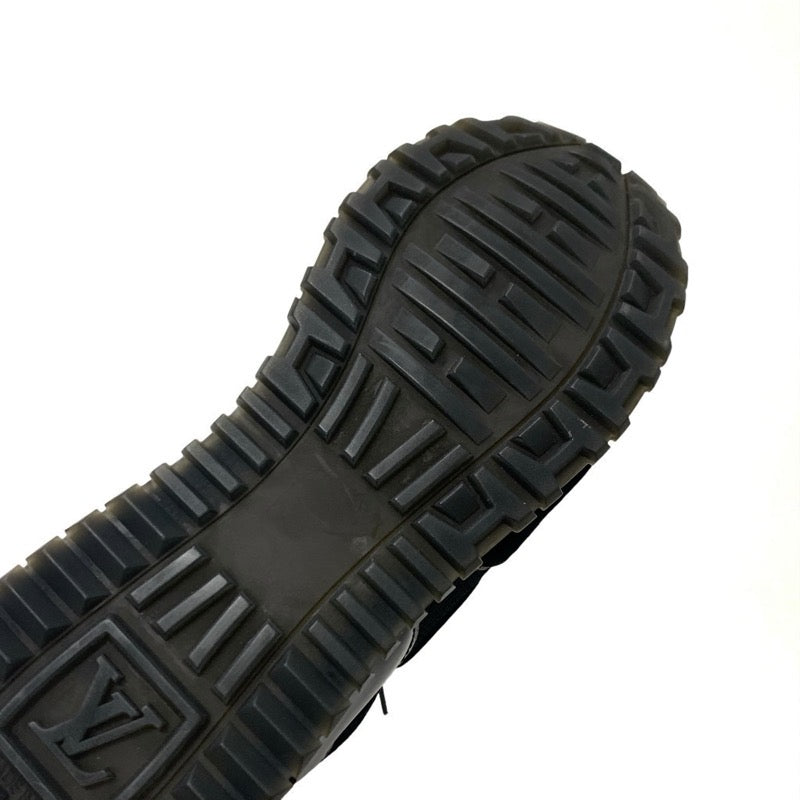 ルイヴィトン LOUIS VUITTON ランアウェイライン モノグラム スニーカー 靴 シューズ レザー ファブリック スエード ブラック ブラウン LVロゴ インヒール