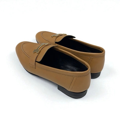 エルメス HERMES パリ ローファー 革靴 靴 シューズ レザー ナチュラル モカシン H金具