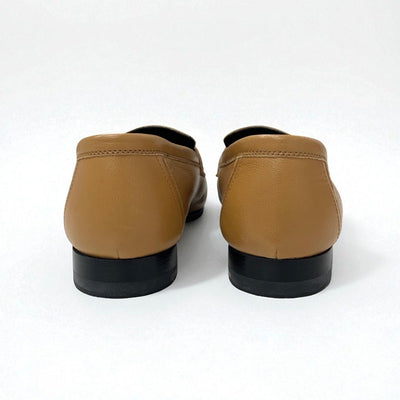 エルメス HERMES パリ ローファー 革靴 靴 シューズ レザー ナチュラル モカシン H金具