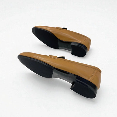 エルメス HERMES パリ ローファー 革靴 靴 シューズ レザー ナチュラル モカシン H金具