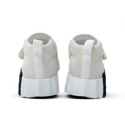 エルメス HERMES H スニーカー 靴 シューズ スエード ファブリック ホワイト 未使用 ベルクロ