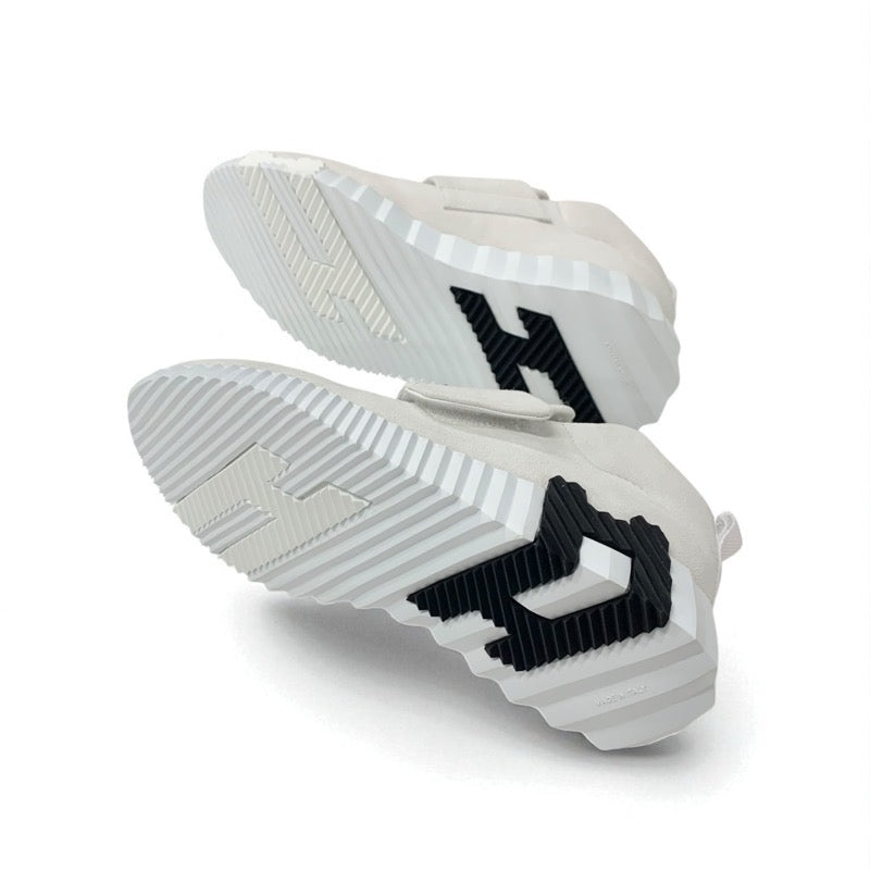 エルメス HERMES H スニーカー 靴 シューズ スエード ファブリック ホワイト 未使用 ベルクロ