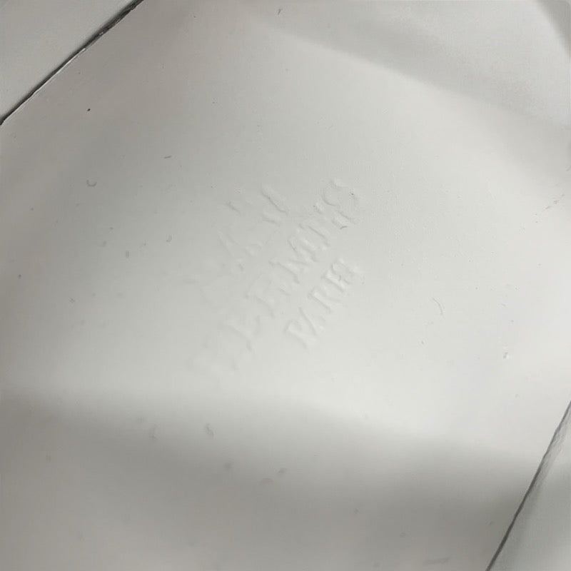 エルメス HERMES H スニーカー 靴 シューズ スエード ファブリック ホワイト 未使用 ベルクロ