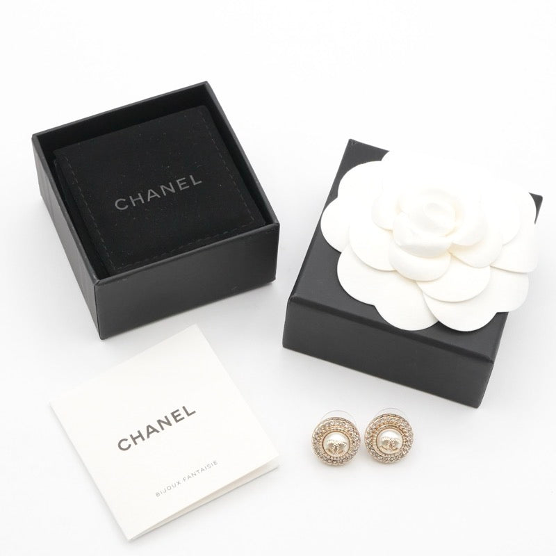 シャネル CHANEL ピアス イヤリング ゴールド ココマーク ラインストーン
