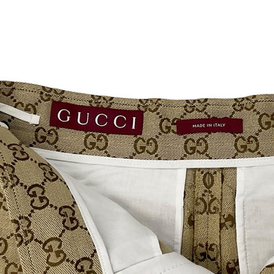 グッチ GUCCI ボトムス ベージュ ブラウン GGキャンバス ショートパンツ