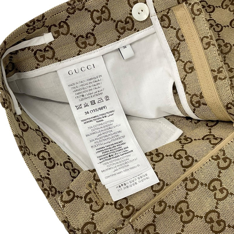 グッチ GUCCI ボトムス ベージュ ブラウン GGキャンバス ショートパンツ
