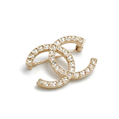 シャネル CHANEL ブローチ コサージュ ゴールド ココマーク ラインストーン