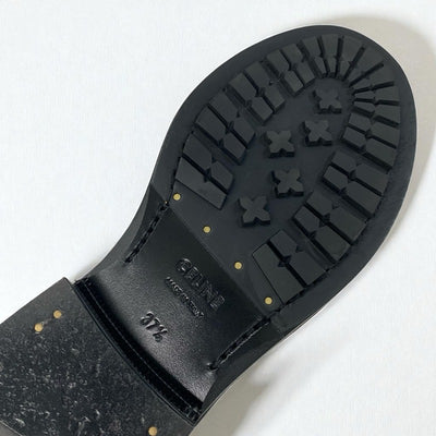 セリーヌ CELINE ハーネス ブーツ ショートブーツ 靴 シューズ レザー ブラック 黒 ゴールド トリオンフ ベルト ミッドバイカーブーツ