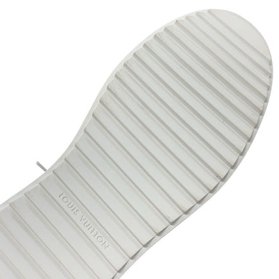 ルイヴィトン LOUIS VUITTON タイムアウトライン モノグラム スニーカー 靴 シューズ レザー スエード ホワイト ベージュ系 ピンクベージュ