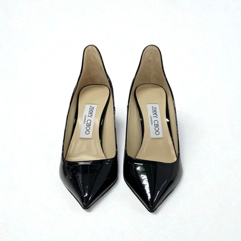 ジミーチュウ JIMMY CHOO SPRUCE95 パンプス 靴 シューズ パテント ブラック 黒 未使用 スター ラインストーン パーティーシューズ