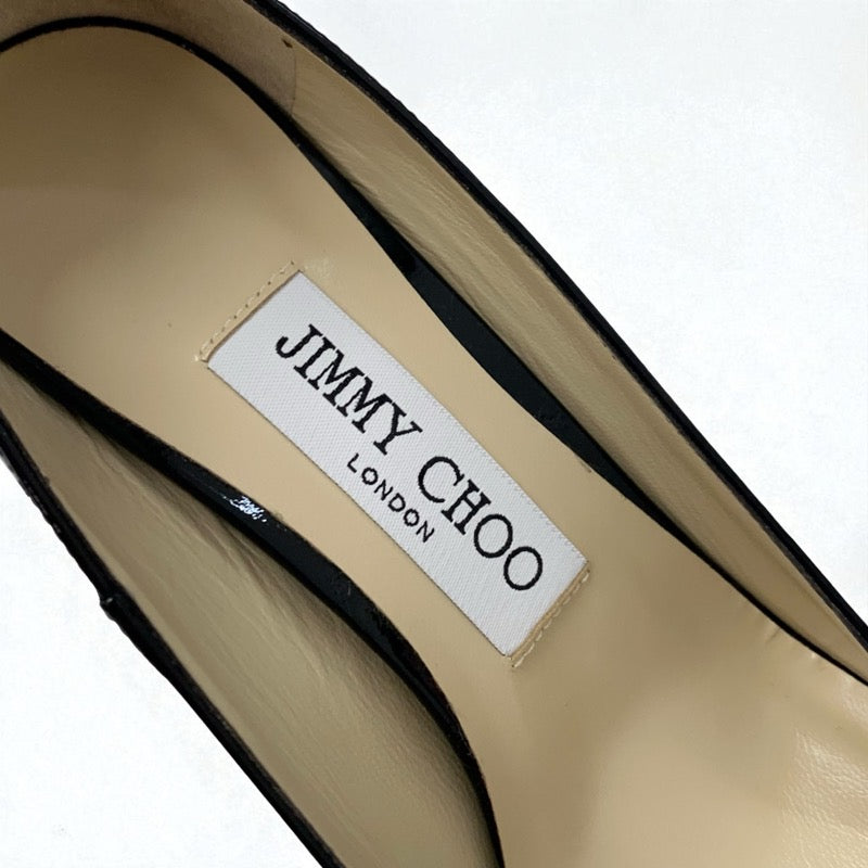 ジミーチュウ JIMMY CHOO SPRUCE95 パンプス 靴 シューズ パテント ブラック 黒 未使用 スター ラインストーン パーティーシューズ