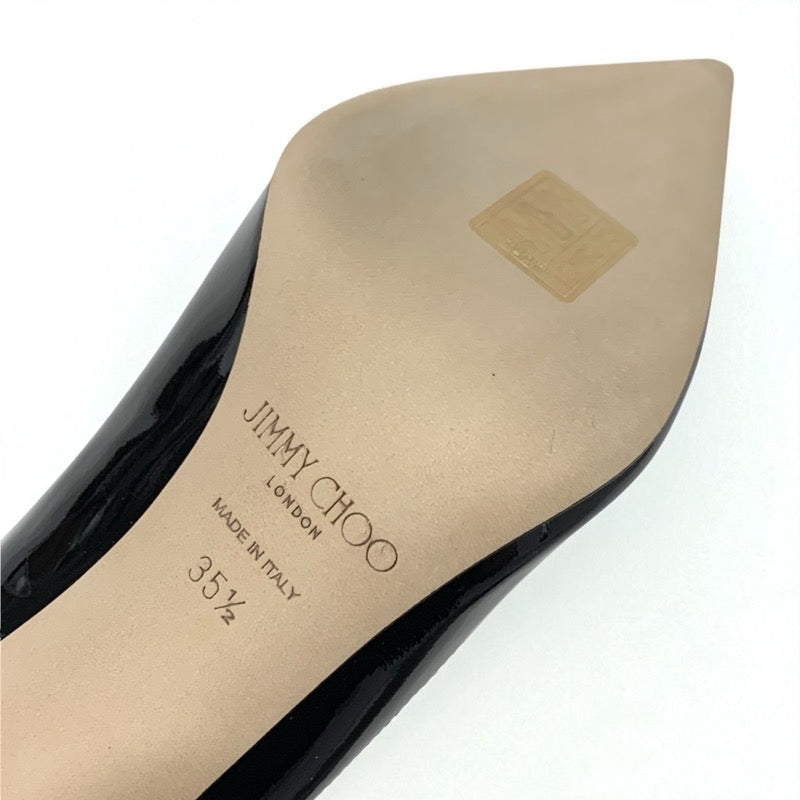 ジミーチュウ JIMMY CHOO SPRUCE95 パンプス 靴 シューズ パテント ブラック 黒 未使用 スター ラインストーン パーティーシューズ