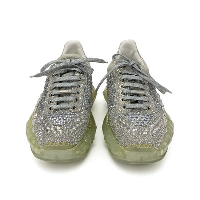 ジミーチュウ JIMMY CHOO ダイヤモンド スニーカー 靴 シューズ スワロフスキー シルバー クリスタル ロゴ ビジュー