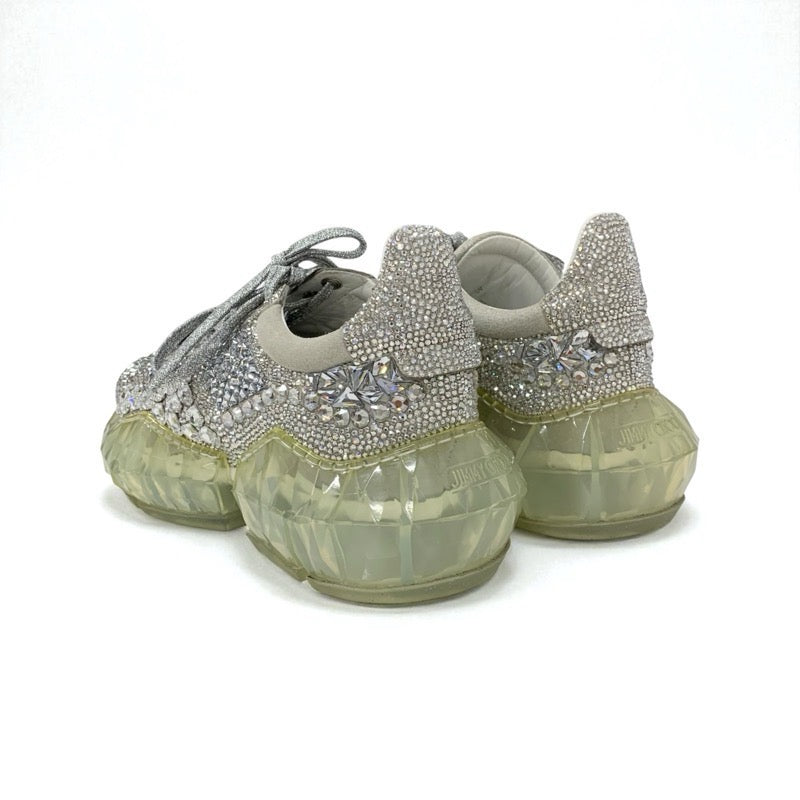 ジミーチュウ JIMMY CHOO ダイヤモンド スニーカー 靴 シューズ スワロフスキー シルバー クリスタル ロゴ ビジュー