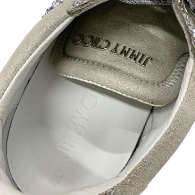 ジミーチュウ JIMMY CHOO ダイヤモンド スニーカー 靴 シューズ スワロフスキー シルバー クリスタル ロゴ ビジュー