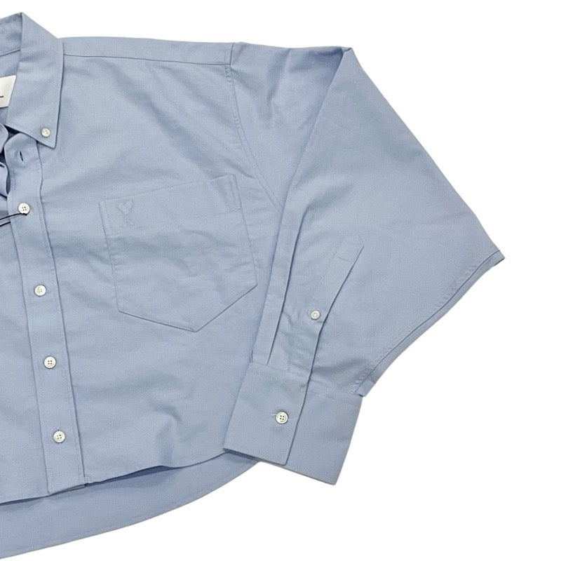 アミパリス Ami Paris トップス コットン ブルー ロゴ Ami De Coeur クロップド オーバーサイズ シャツ