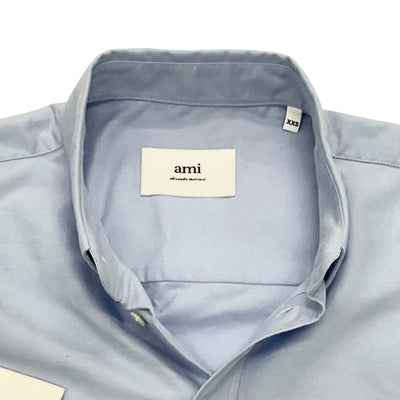 アミパリス Ami Paris トップス コットン ブルー ロゴ Ami De Coeur クロップド オーバーサイズ シャツ