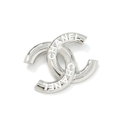 シャネル CHANEL ブローチ コサージュ シルバー ホワイト ココマーク ロゴ